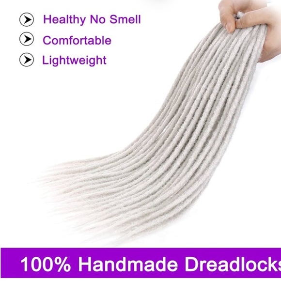 ZRQ Grey Synthetic Dreadlocks Crochet Dreads Boho Style Fake Dreads Synthetic - Picture 7 of 9